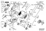 Bosch 3 600 H81 803 ROTAK 43 LI High Power Lawnmower Spare Parts